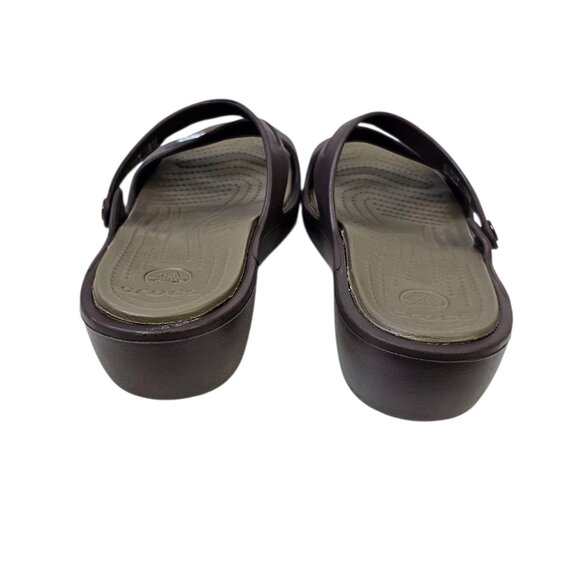 CROCS Womens Patricia Strappy Slip On Sandals, Brown, Comfort, Size 10 - Picture 9 of 10
